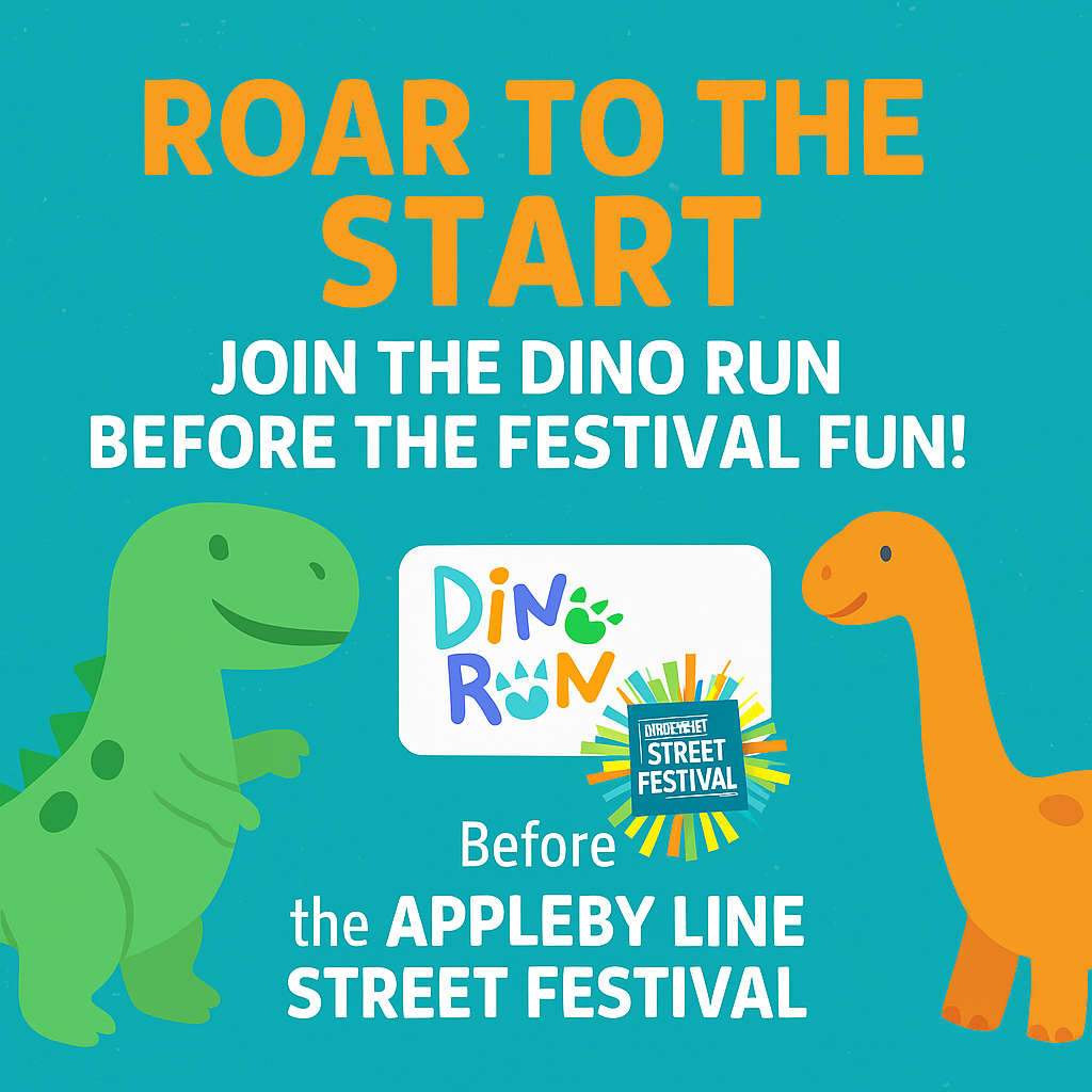 Roar to the Start - Join the Dino Run Before the Festival Fun! Before the Appleby Line Street Festival