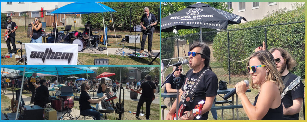 Anthem band playing outdoors at the Appleby Line Street Festival